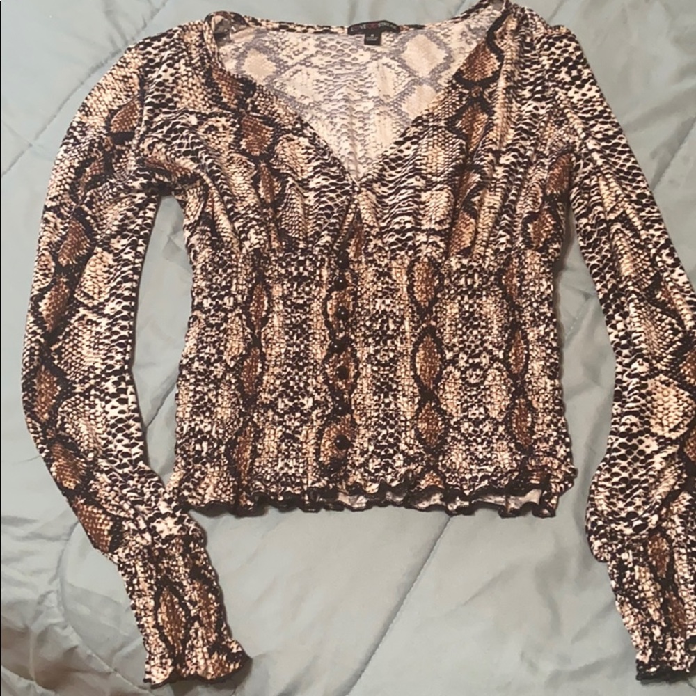 Snake print night out blouse